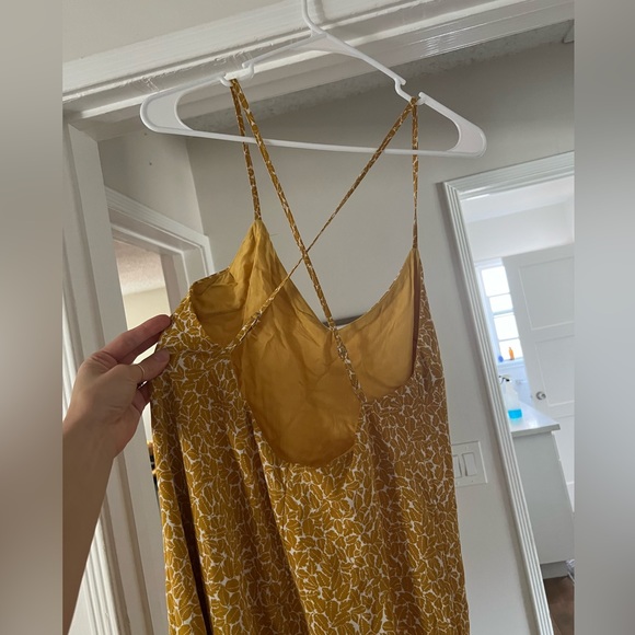 Mustard Yellow Slip Dress - Adjustable Straps - Picture 3 of 3